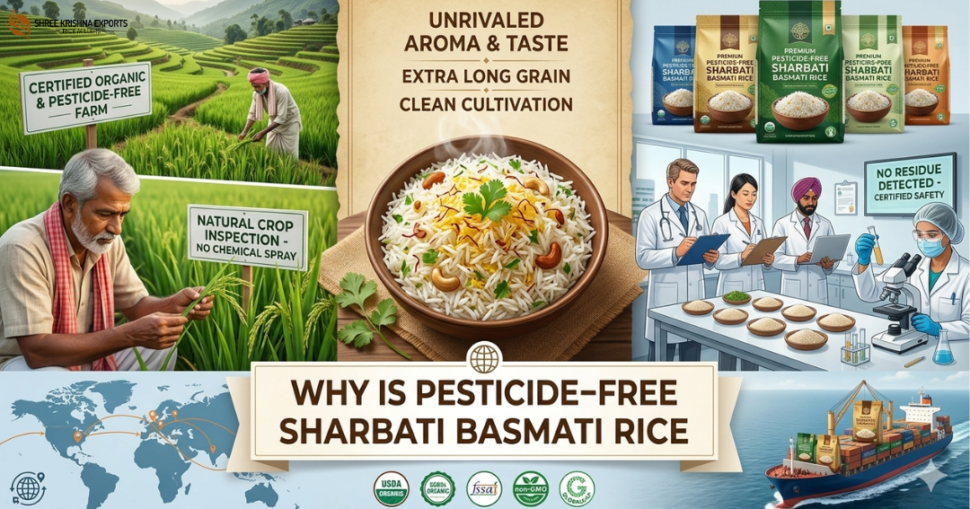 Pesticides Free Sharbati Basmati Rice