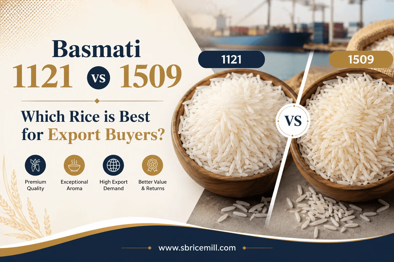 Basmati 1121 vs 1509 - Which Rice is Best for Export Buyers?