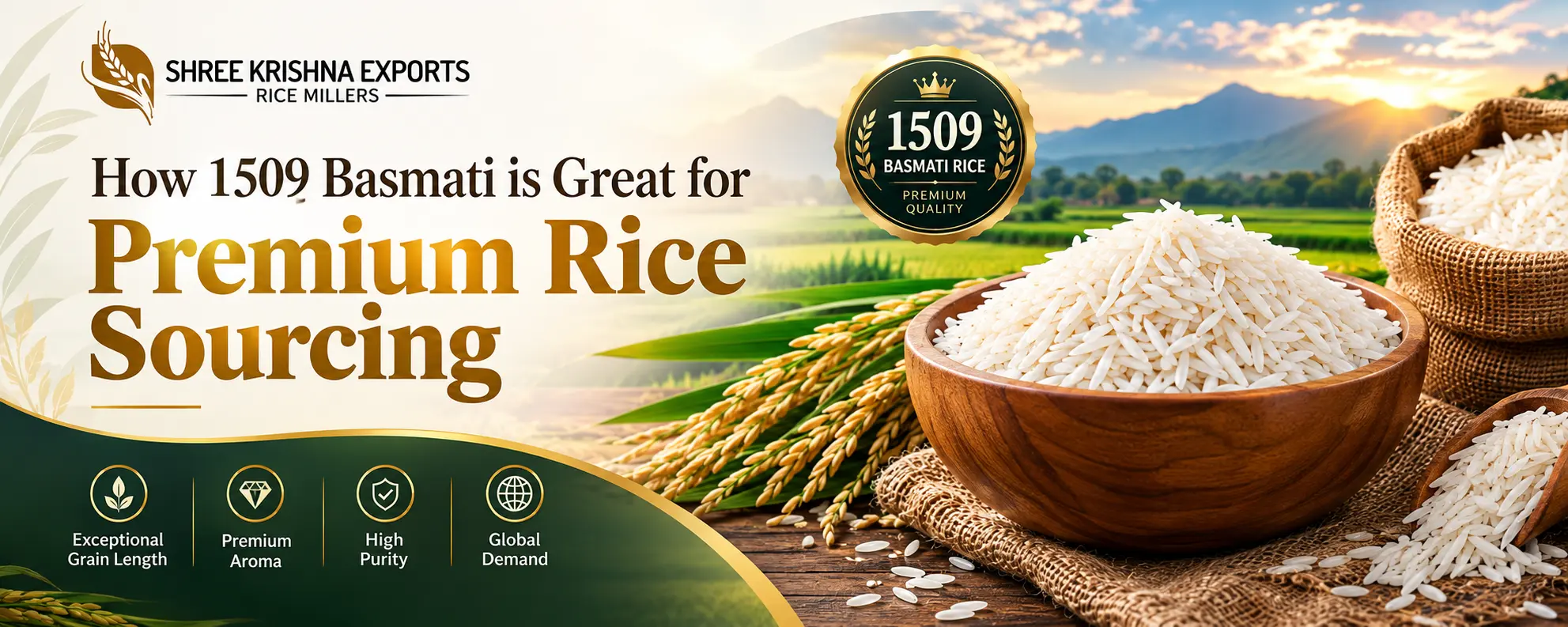 Top 1509 Basmati Rice Exporter in India For Rice Sourcing